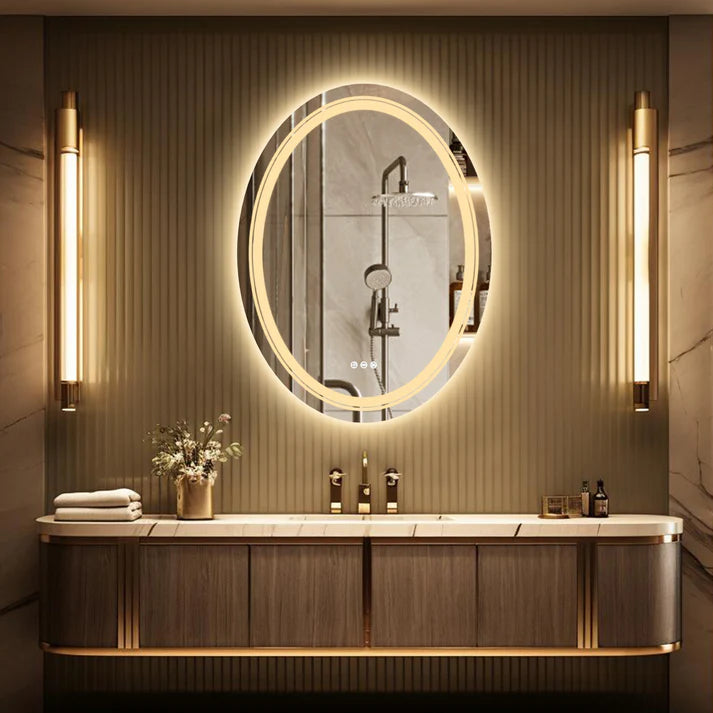 OVAL Double Light LED Mirror