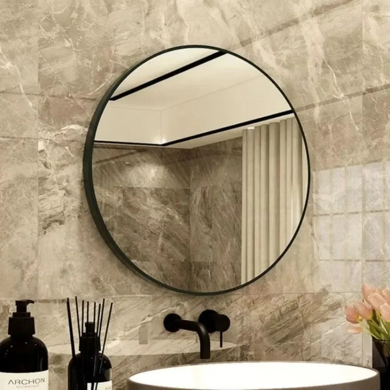 Home Round Decorative Mirror with Black Arched Frame for Bathroom, Entryway, Living Room (Copy)