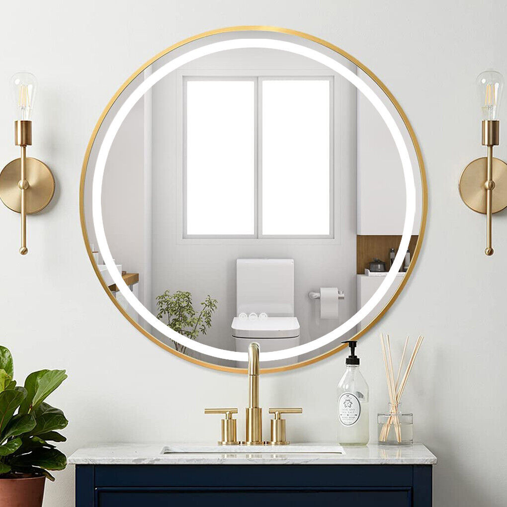 Golden Frame LED Mirror