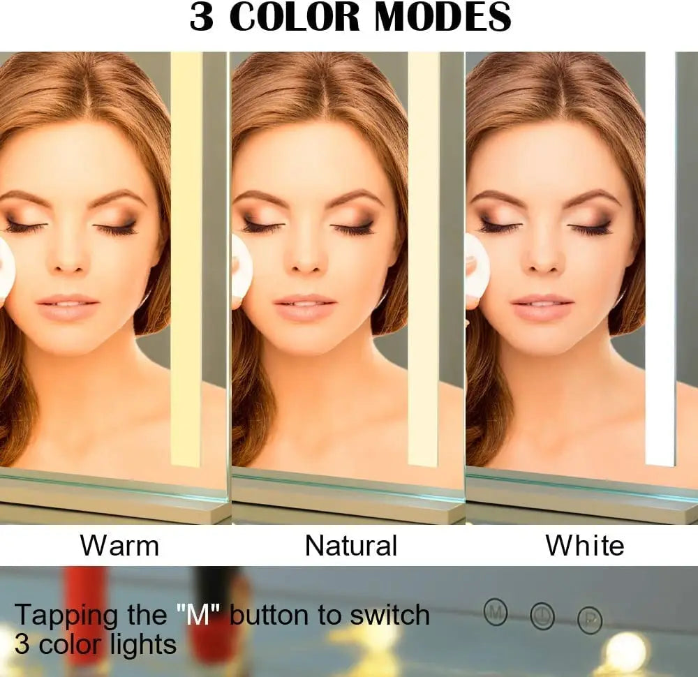 Lighted Vanity Round Makeup Mirror with LED Lights