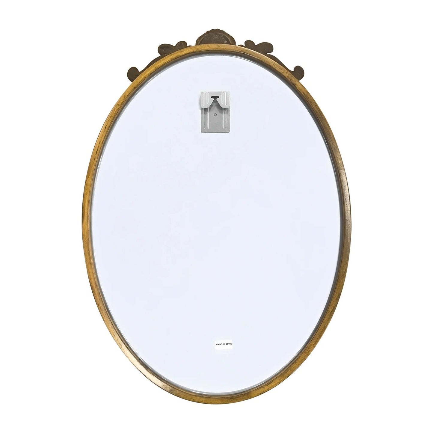 Oval Vintage Baroque Bathroom Mirror – 3D Embossed Antique Frame Glass Mirror for Entryway, Fireplace & Living Room