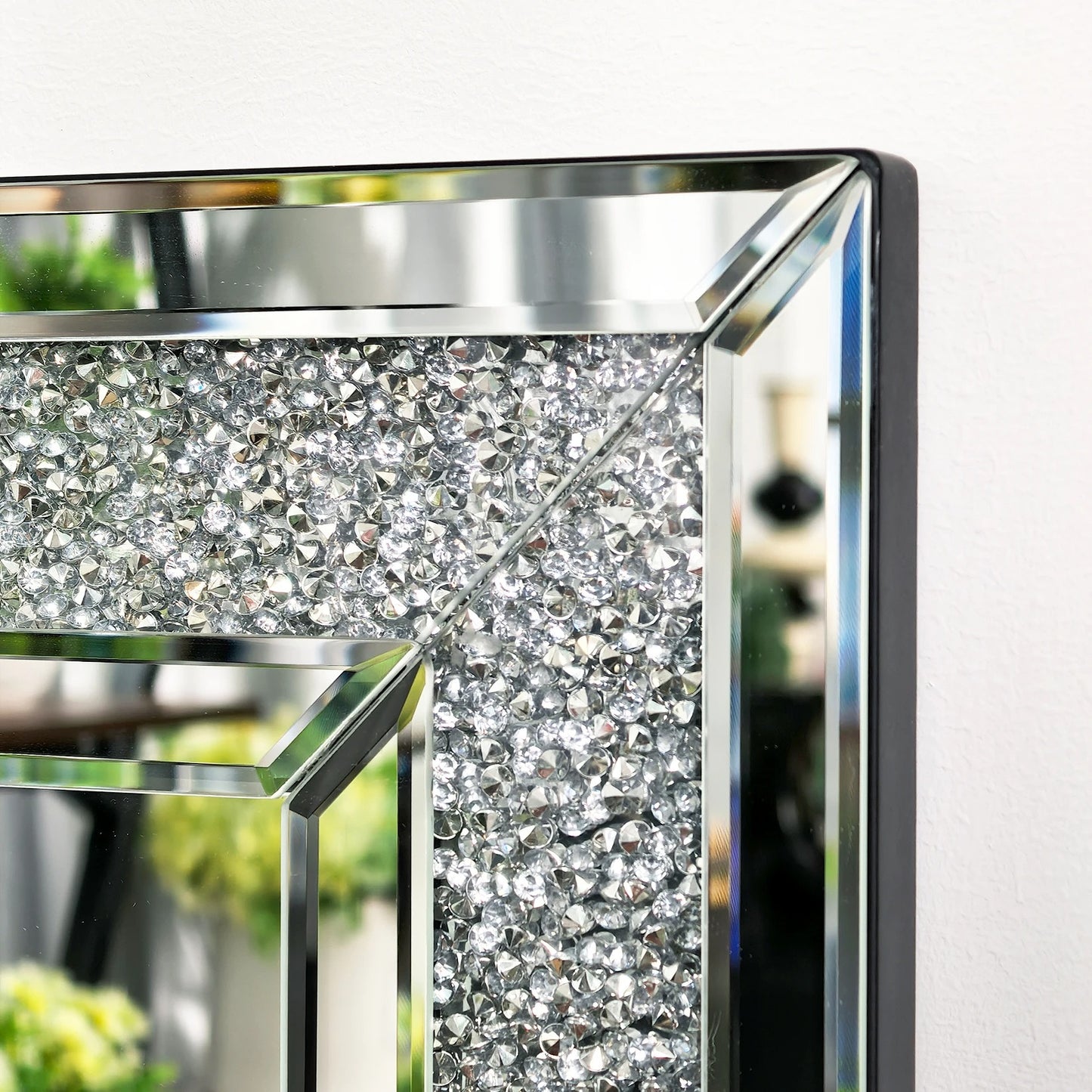 Full-Length Wall Mirror with RGB LED Lights – Decorative Rectangle Large 120x60cm Vanity Mirror for Bathroom, Living Room & Cloakroom