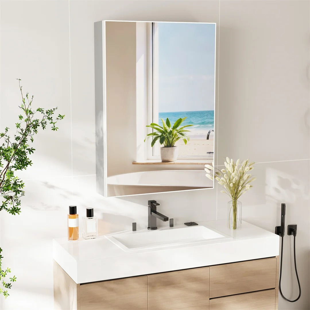 Bathroom Mirror Cabinet with Soft-Close Door, 50x70cm Shaving Cabinet