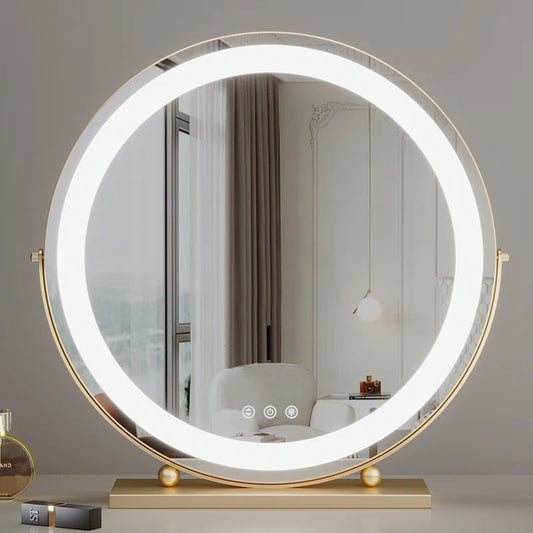 Portable LED Makeup Mirror with 15X Magnification – Travel-Friendly Vanity Compact, Perfect Gift for Women