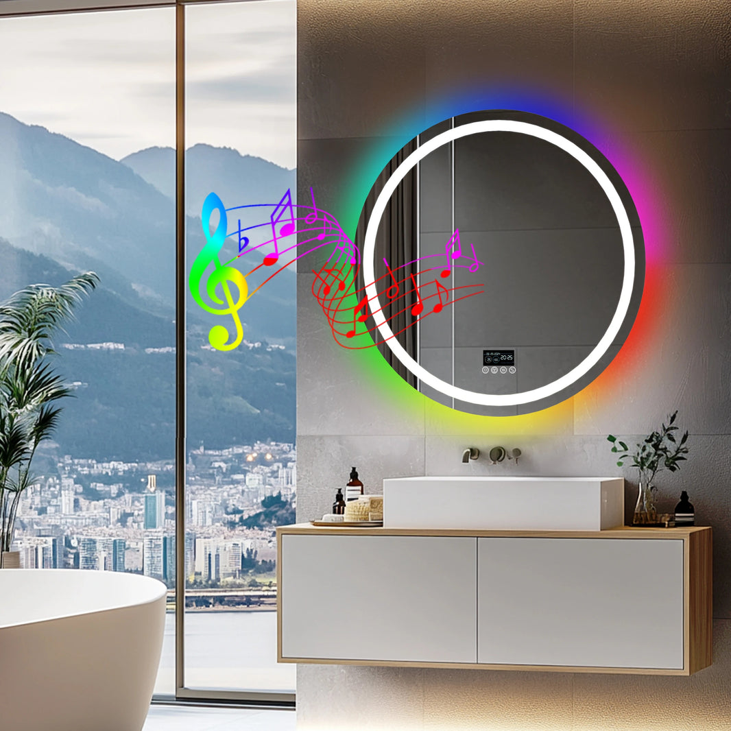 File Mirror Led LED Bathroom Mirrors, Smart Illuminated Bathroom Mirror With Lights ...