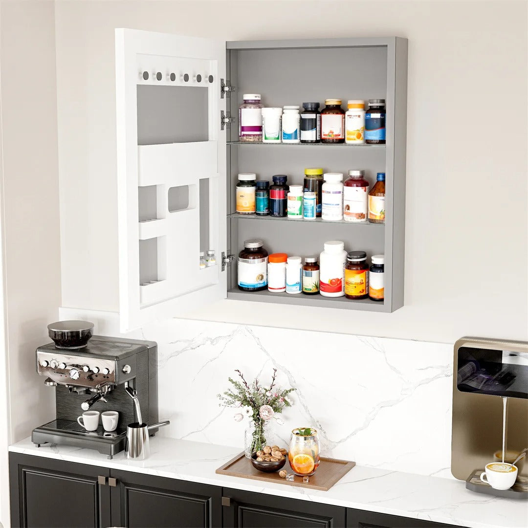 Bathroom Mirror Cabinet with Soft-Close Door, 50x70cm Shaving Cabinet
