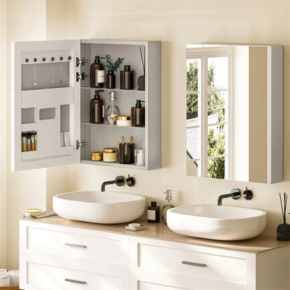 Bathroom Mirror Cabinet with Soft-Close Door, 50x70cm Shaving Cabinet
