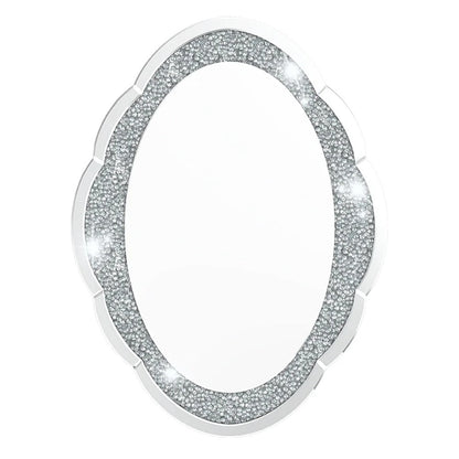 Cloud-shape Crushed Diamonds Accent Decorative mirror for Wall Decoration