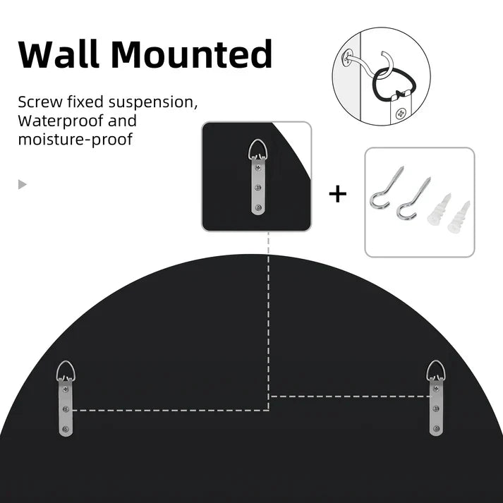 Glass Beveled Edge Sunburst Wall Mirror