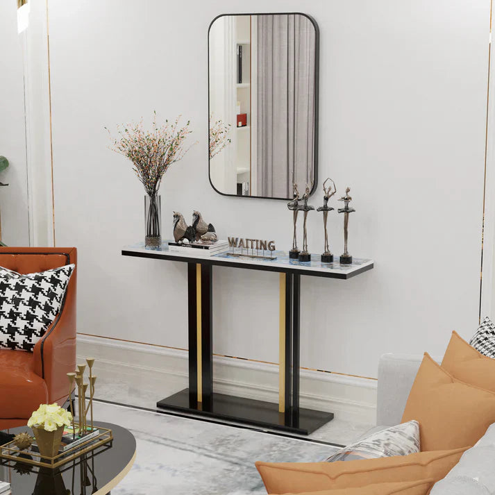 Morden Black Framed Rectangle Wall Mirror