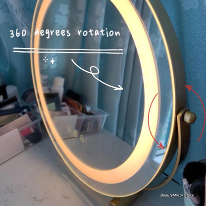 Portable LED Makeup Mirror with 15X Magnification - Travel Vanity Gift for Women