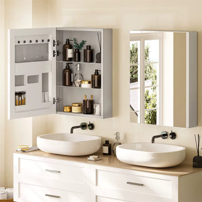 Bathroom Mirror Cabinet with Soft-Close Door, 50x70cm Shaving Cabinet