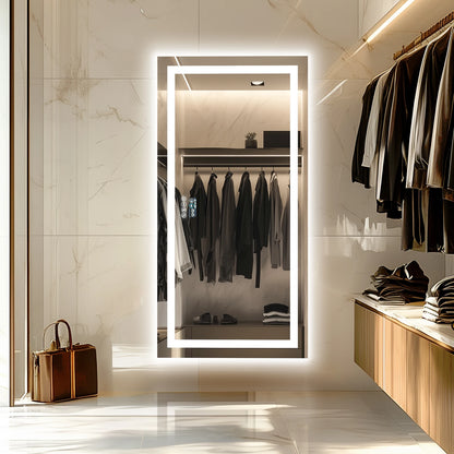 New Generation Smart Bathroom Mirror, Extra Large Rectangle Vanity Mirror with Dual Lights, Anti-Fog, Bluetooth Speakers, 3 Colors Temperature & Dimmable