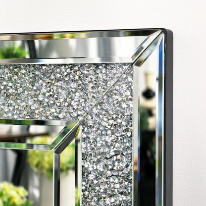 Full-Length Wall Mirror with RGB LED Lights – Decorative Rectangle Large 120x60cm Vanity Mirror for Bathroom, Living Room & Cloakroom