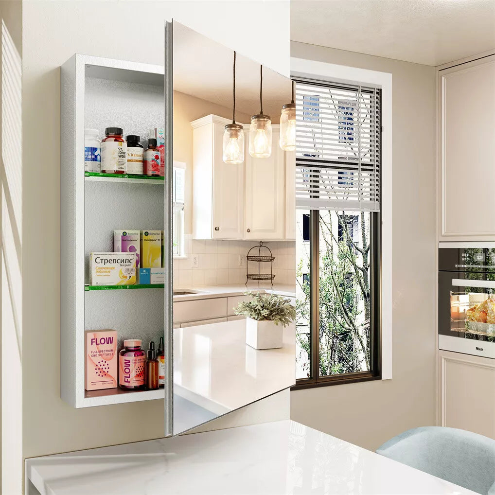 Bathroom Medicine Cabinet with Double Sided Mirror