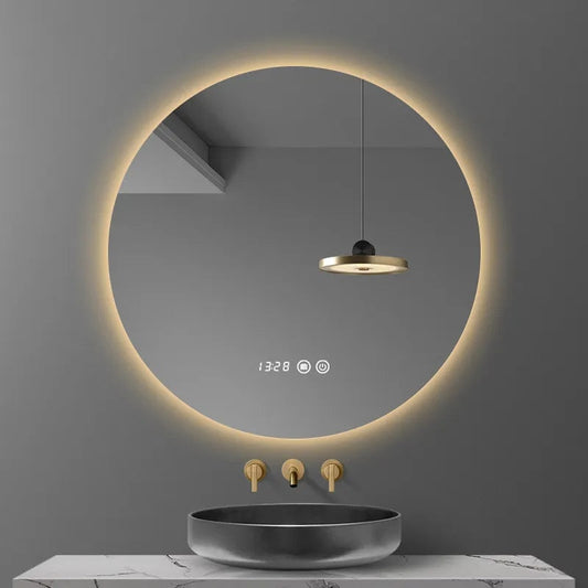 Backlit Light Round Smart LED Bathroom Mirror